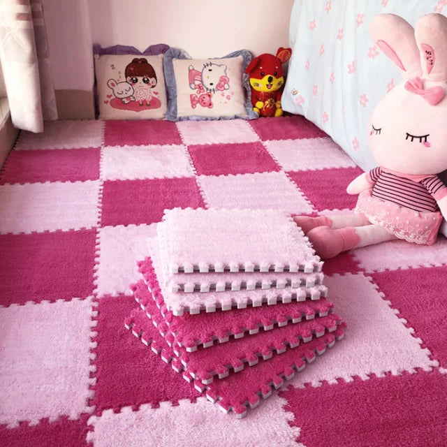ALFOMBRA ROMPECABEZAS DE FELPA 🤩😱 ¡Cada paquete trae 24 piezas!