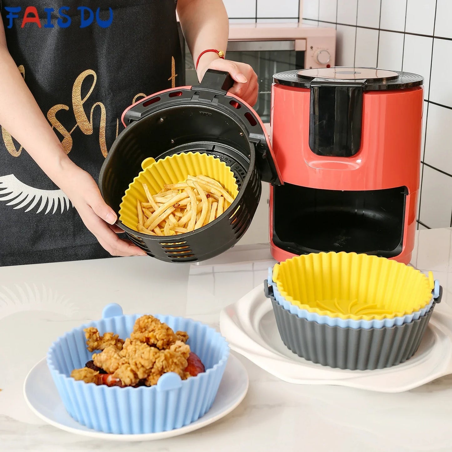 Olla Silicona Para AirFryer 🧑🍳¡COCINA EN TÚ AIR FRYER SIN HACER UN DESASTRE!🍲