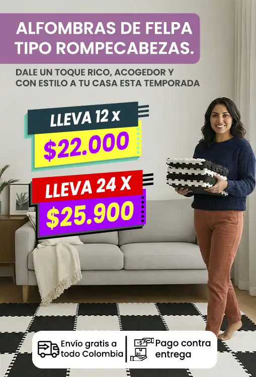 Alfombra rompecabezas de felpa