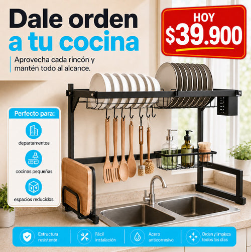ORGANIZADOR DE PLATOS 😱😍 ¡Aumenta un 80% el espacio para secar y guardar la loza!